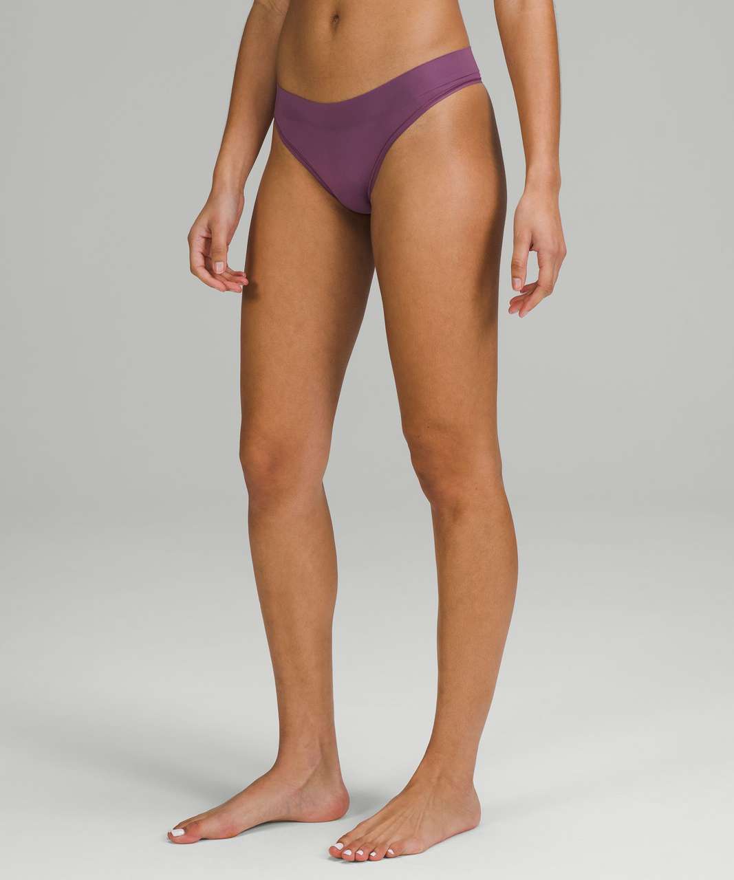 Lululemon Seamless Mid-Rise Thong Underwear - Vintage Plum - lulu fanatics