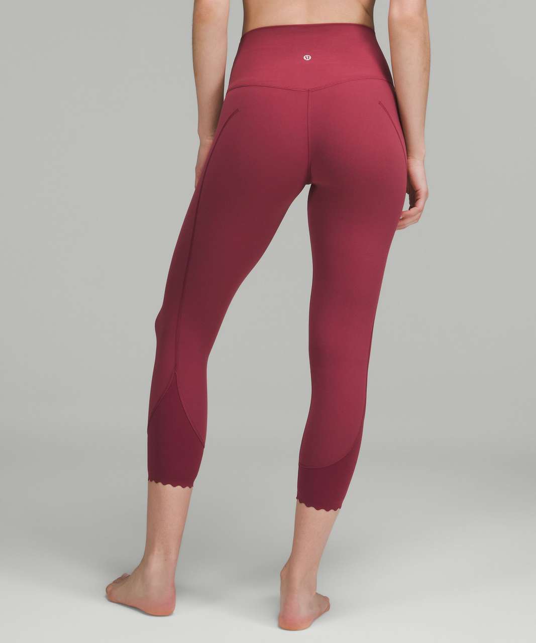 Lululemon Align Scalloped Hem High-Rise Crop 23" - Mulled Wine