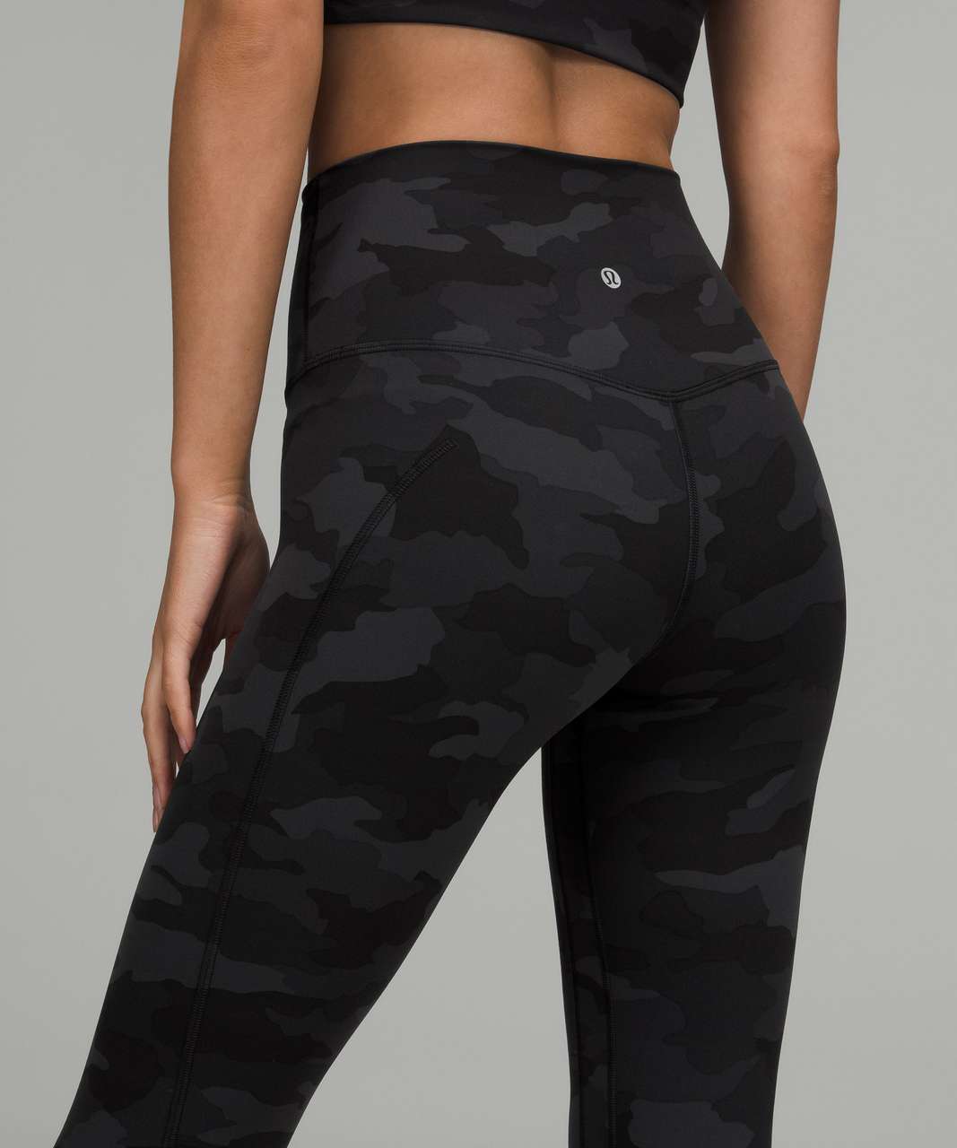 NEW Lululemon Women's Align HR Crop 23 Heritage Camo Deep Coal Multi Size  12