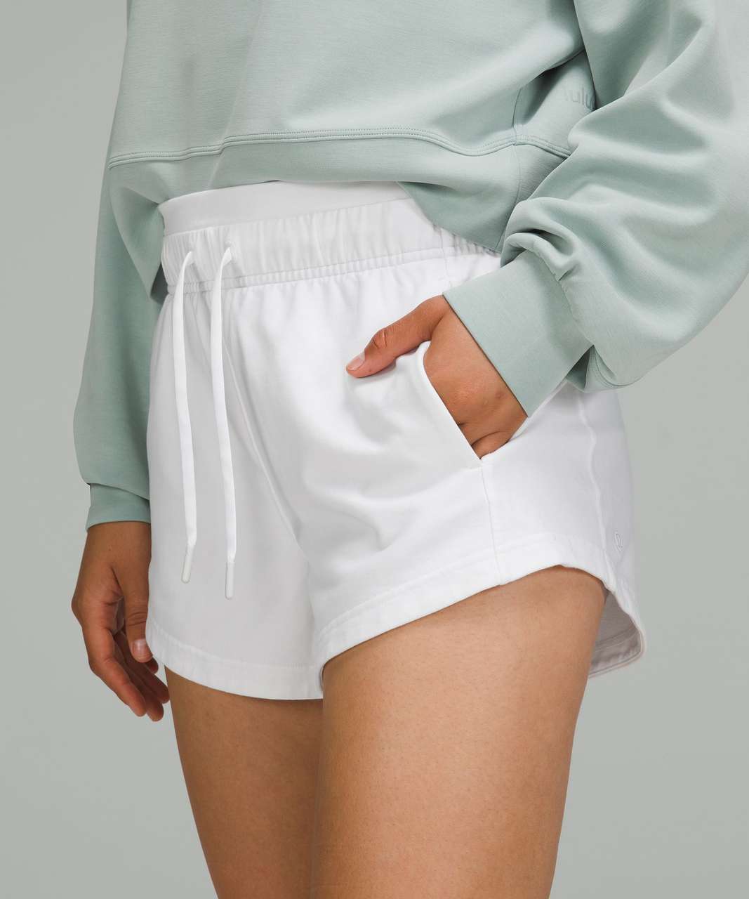 Lululemon Inner Glow High-Rise Short 3" - White