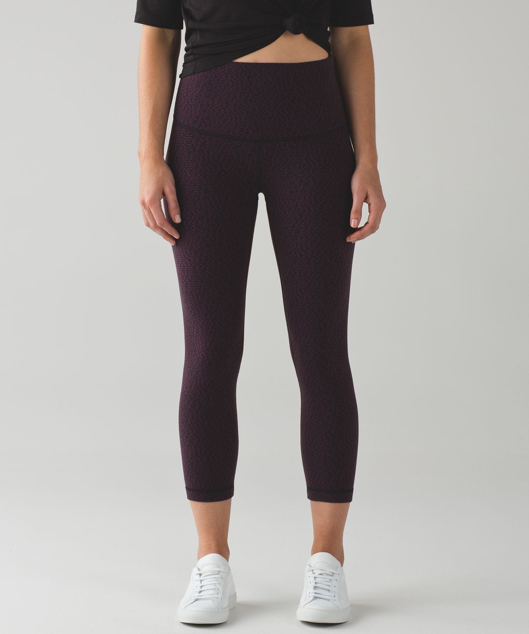 Lululemon Wunder Under Crop (Hi-Rise) *21" - Digi Pixie Black Plum