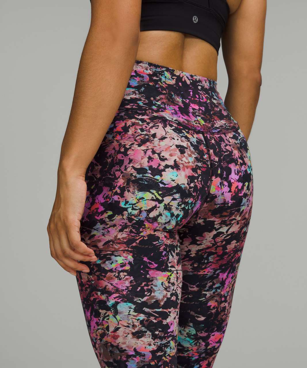 Lululemon Base Pace High-Rise Tight 25" - Stencil Blossom Red Multi