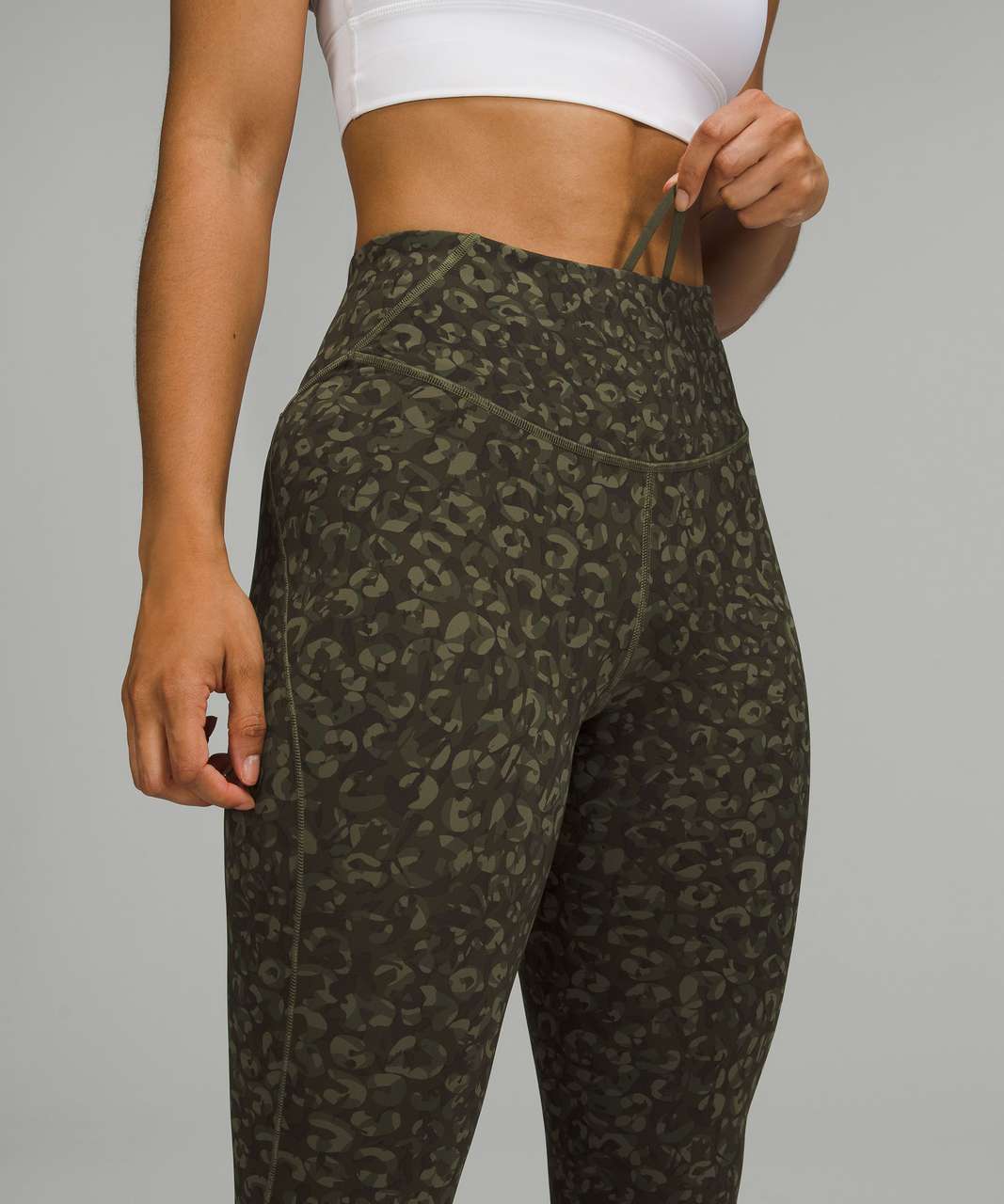 Lululemon Base Pace High-Rise Tight 25" - Intertwined Camo Medium Olive Multi