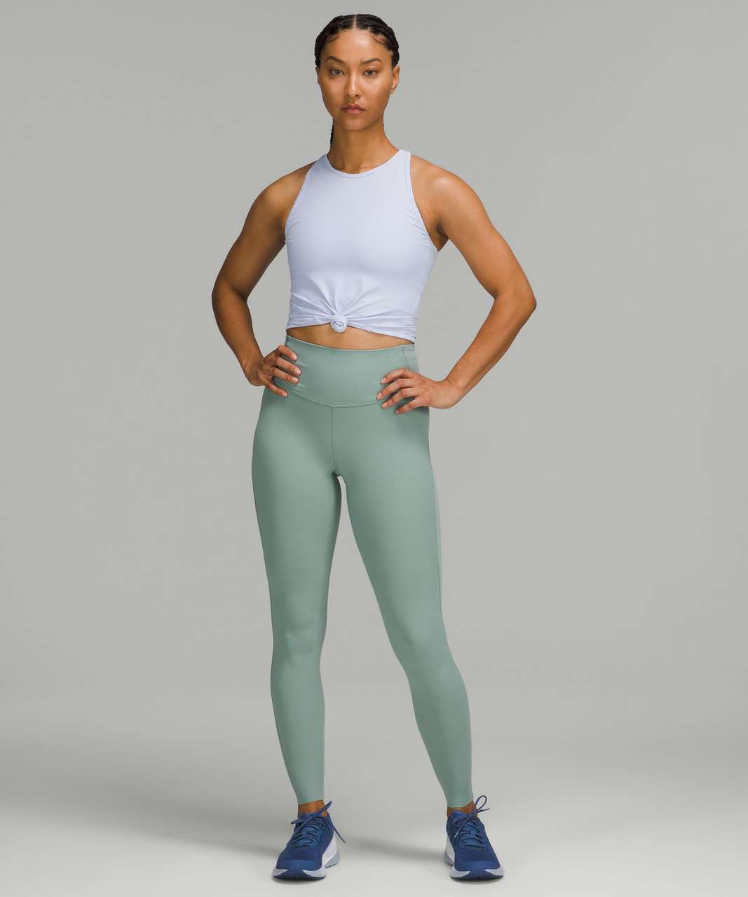 NWT lululemon Base Pace HR Tight 25* Ribbed Size10 Everglade Green