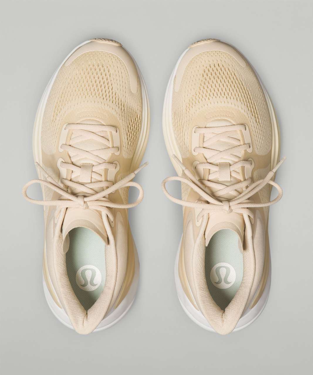 Lululemon Blissfeel Womens Running Shoe - Pale Linen / Pale Linen / White