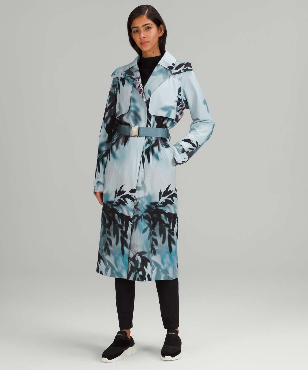 Lululemon Always There Trench Coat - Misty Forest Blue Multi