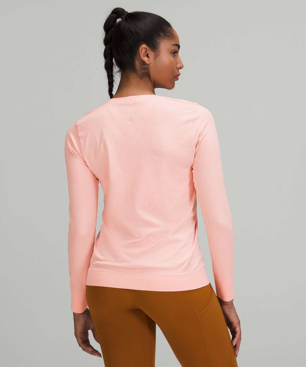 Lululemon Swiftly Relaxed Long Sleeve Shirt - Dew Pink / White