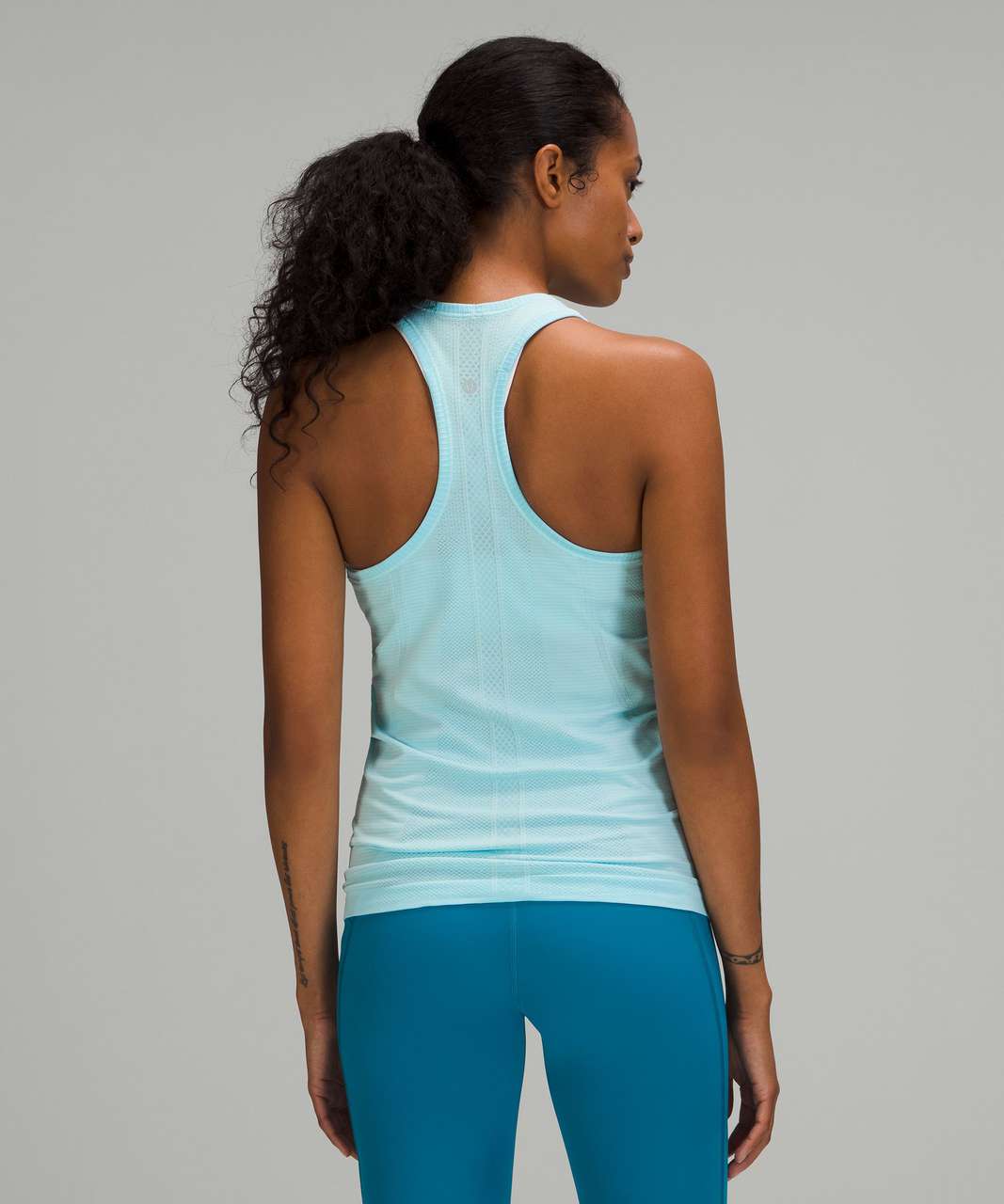 Lululemon Swiftly Tech Racerback Tank Top 2.0 - Blue Glow / White - lulu  fanatics