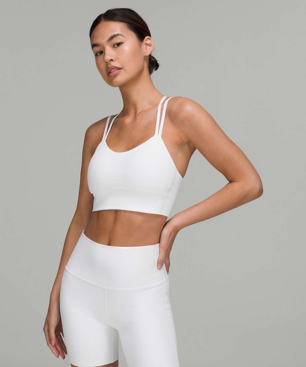 Lululemon Like a Cloud Longline Bra *Light Support, B/C Cup - White - lulu  fanatics