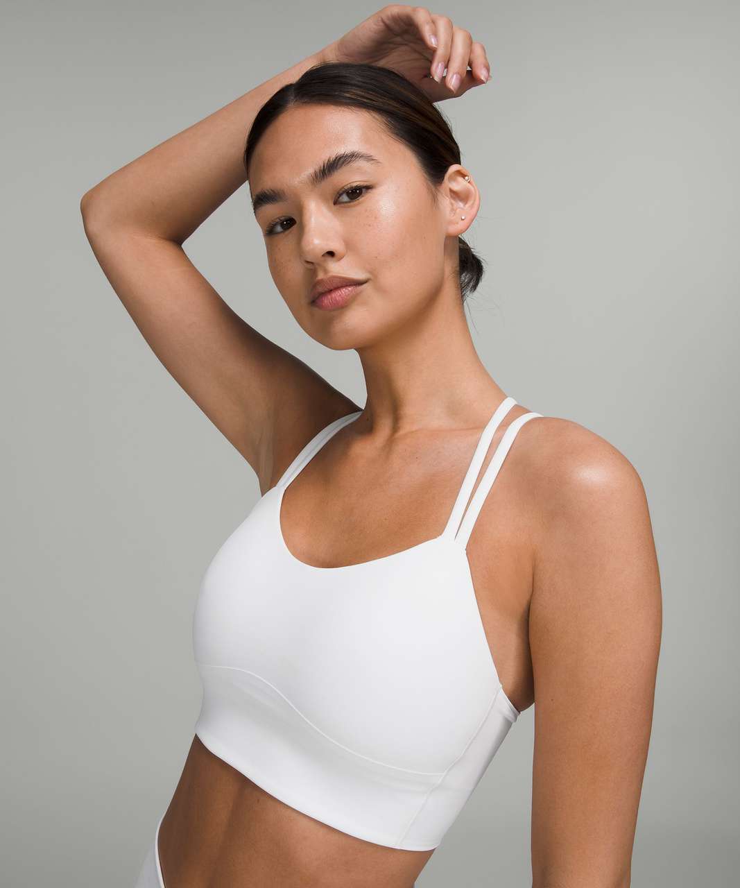 Lululemon Like A Cloud Longline Ribbed Bra Light Support, D/dd Cups - White