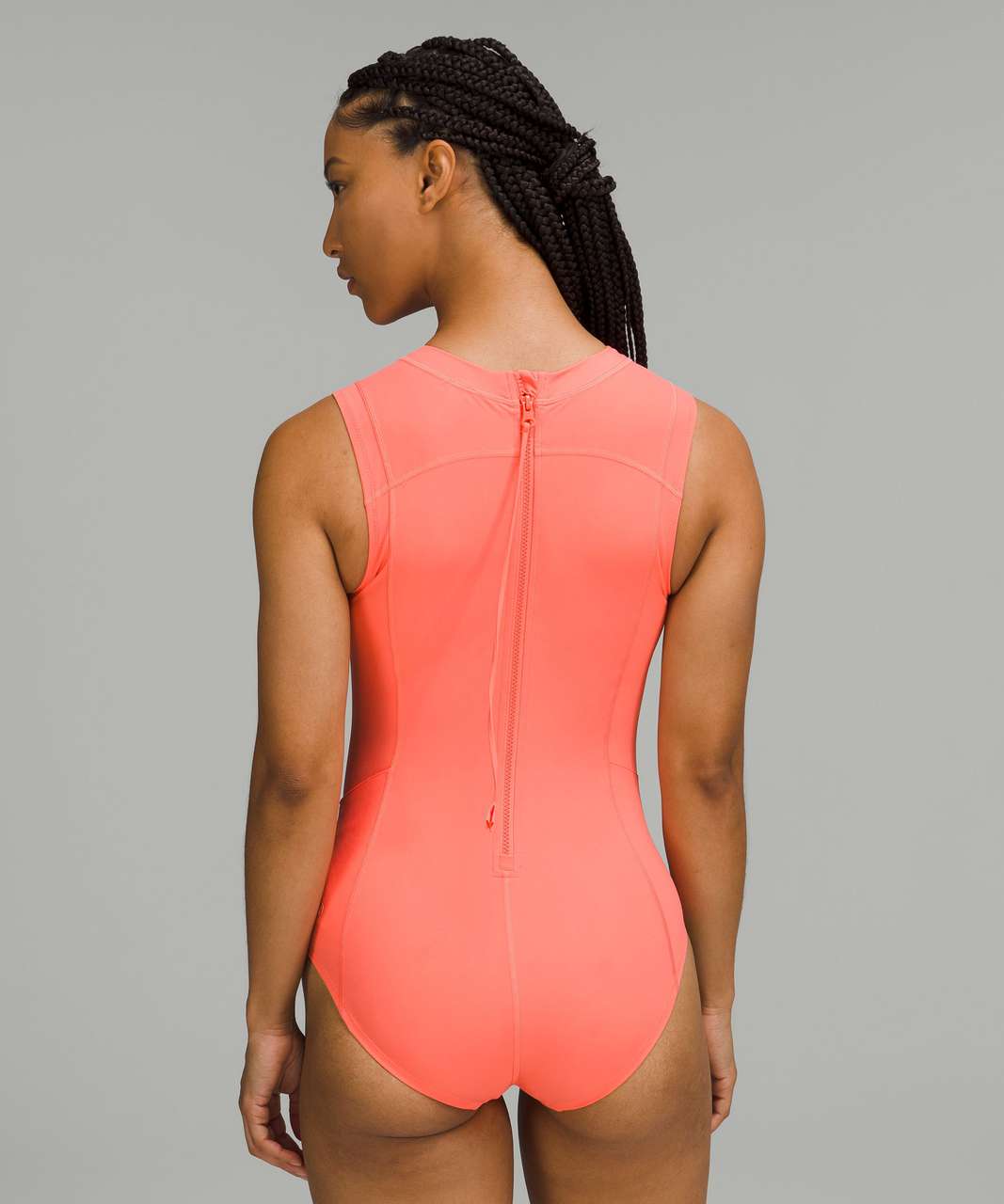 Lululemon Zip-Back Paddle Suit *Medium Bum Coverage - Raspberry Cream