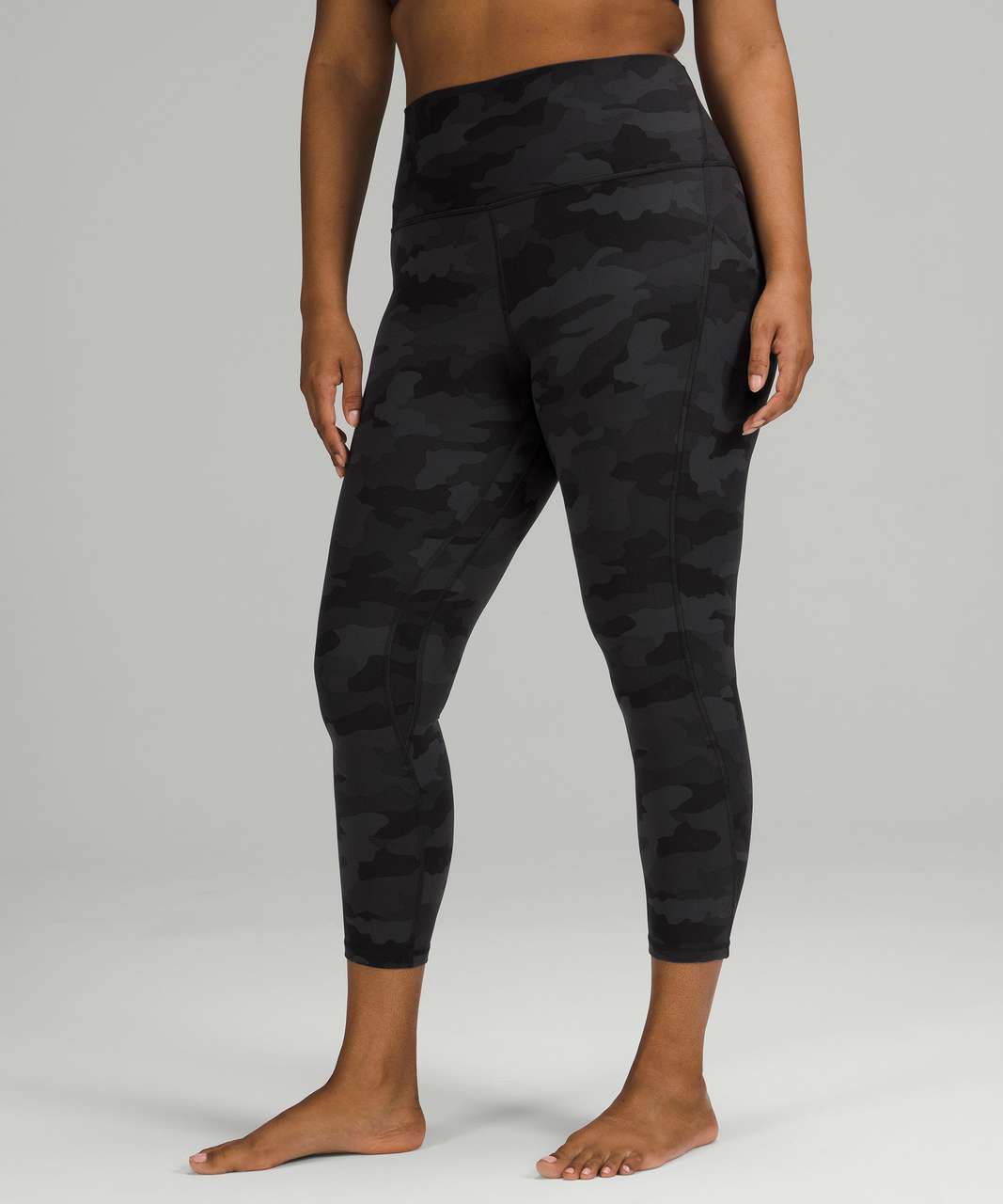 Lululemon Align Crop 21 Leggings Formation Camo Deep Coal Multi