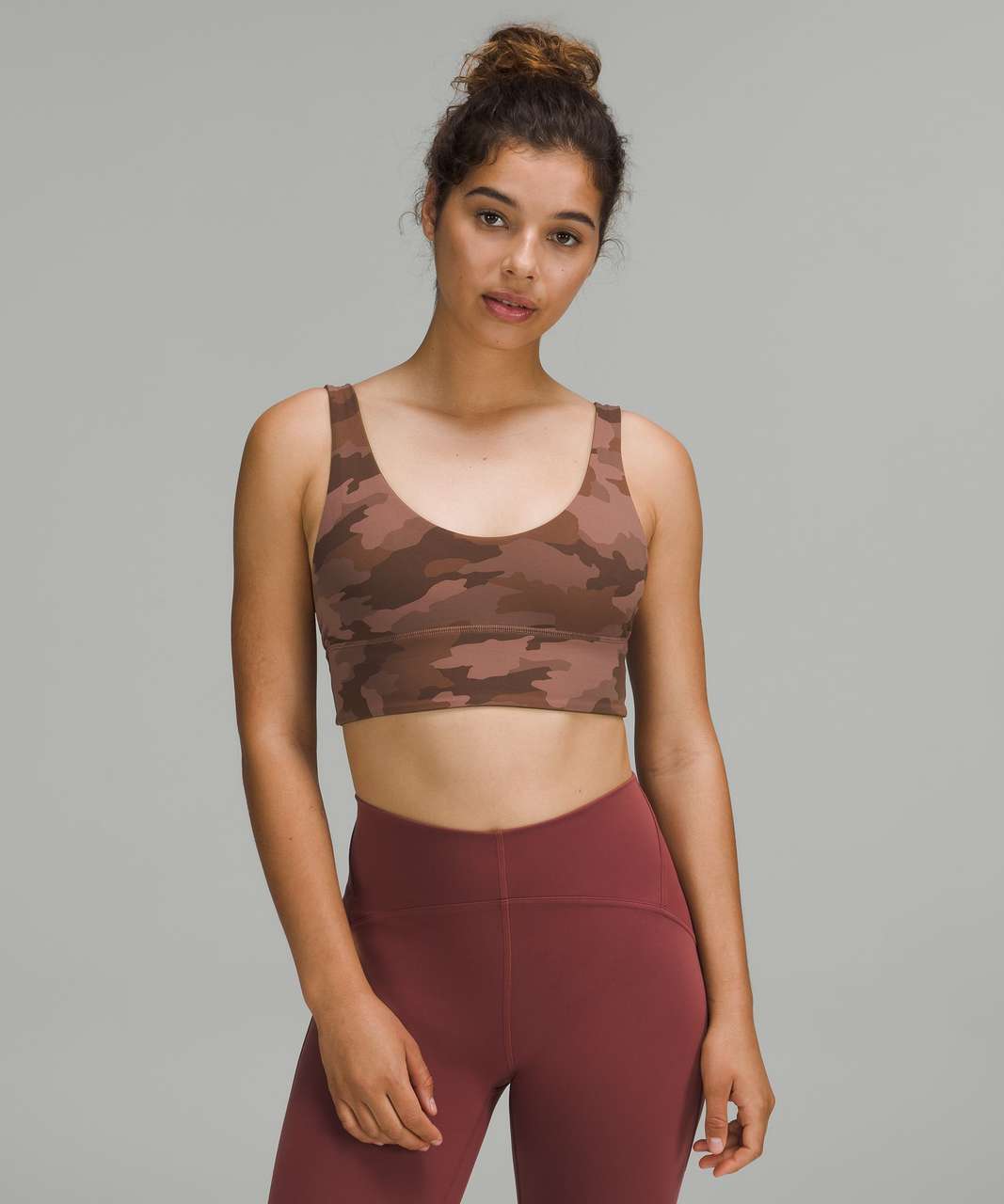 Lululemon Align Reversible Bra *Light Support, A/B Cup - Heritage 365 Camo Roasted Brown Multi / Deep Artifact