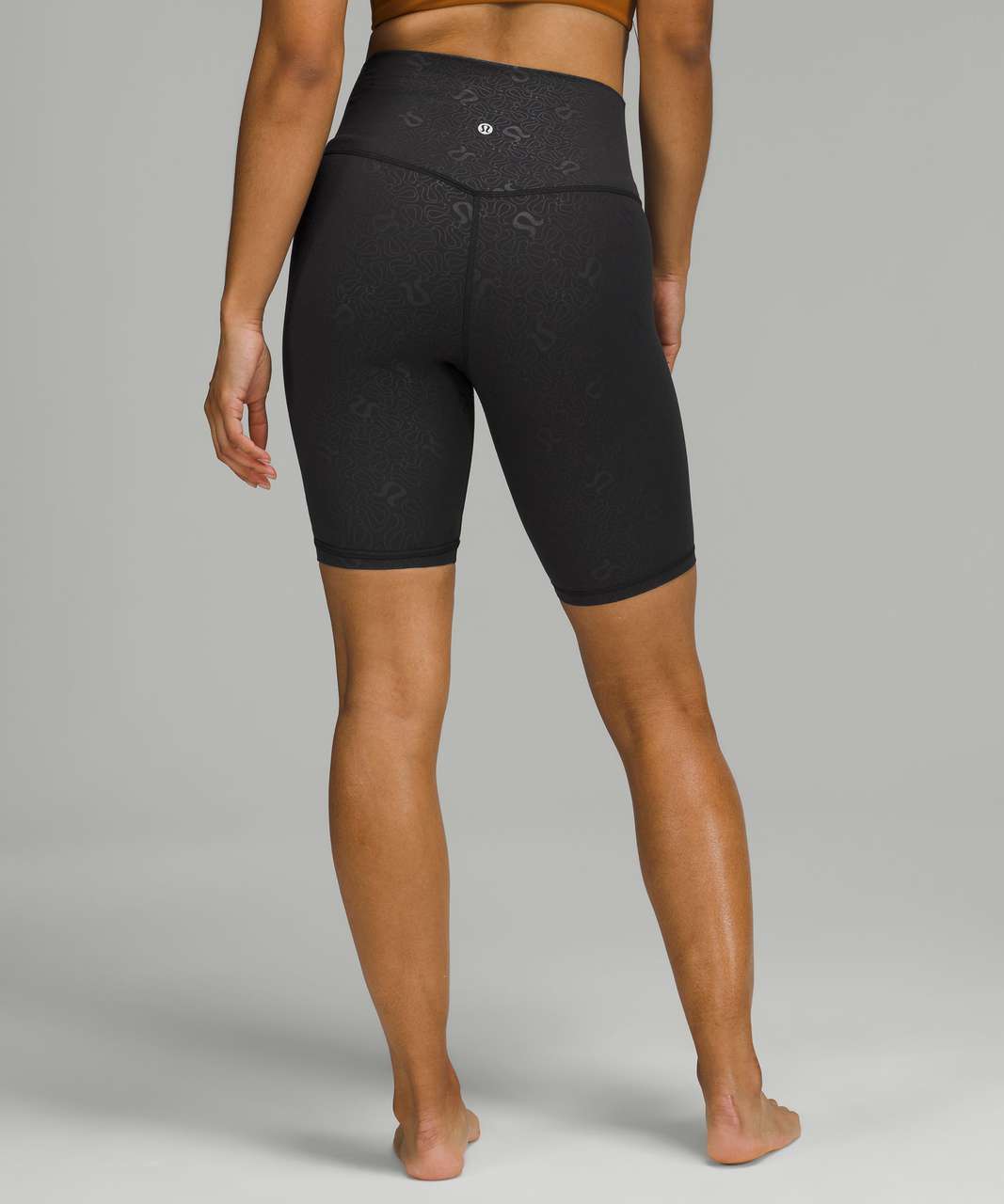 Lululemon Align High-Rise Short 8 - Yogo Emboss Black / Black - lulu  fanatics