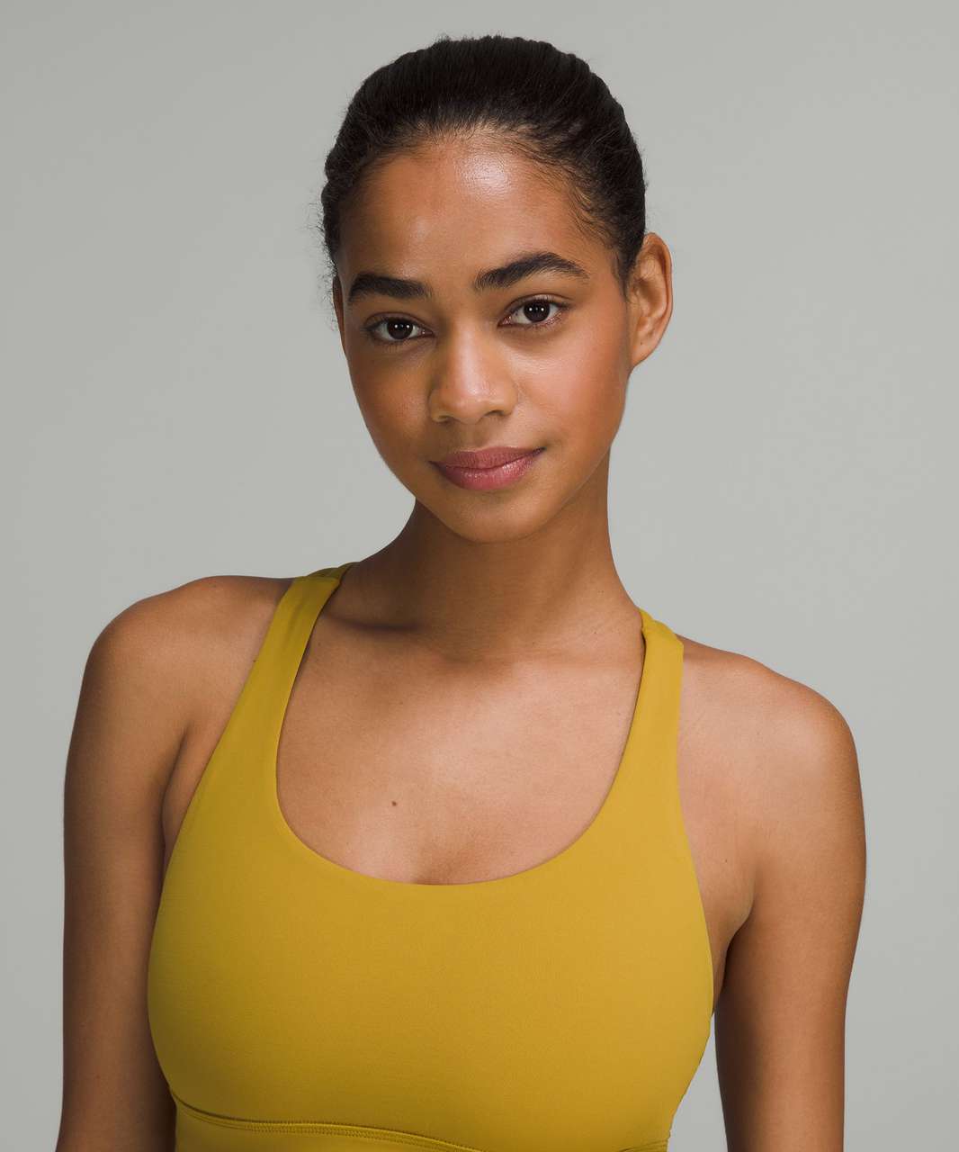 Lululemon Energy Longline Bra *Medium Support, B–D Cups - Auric Gold - lulu  fanatics