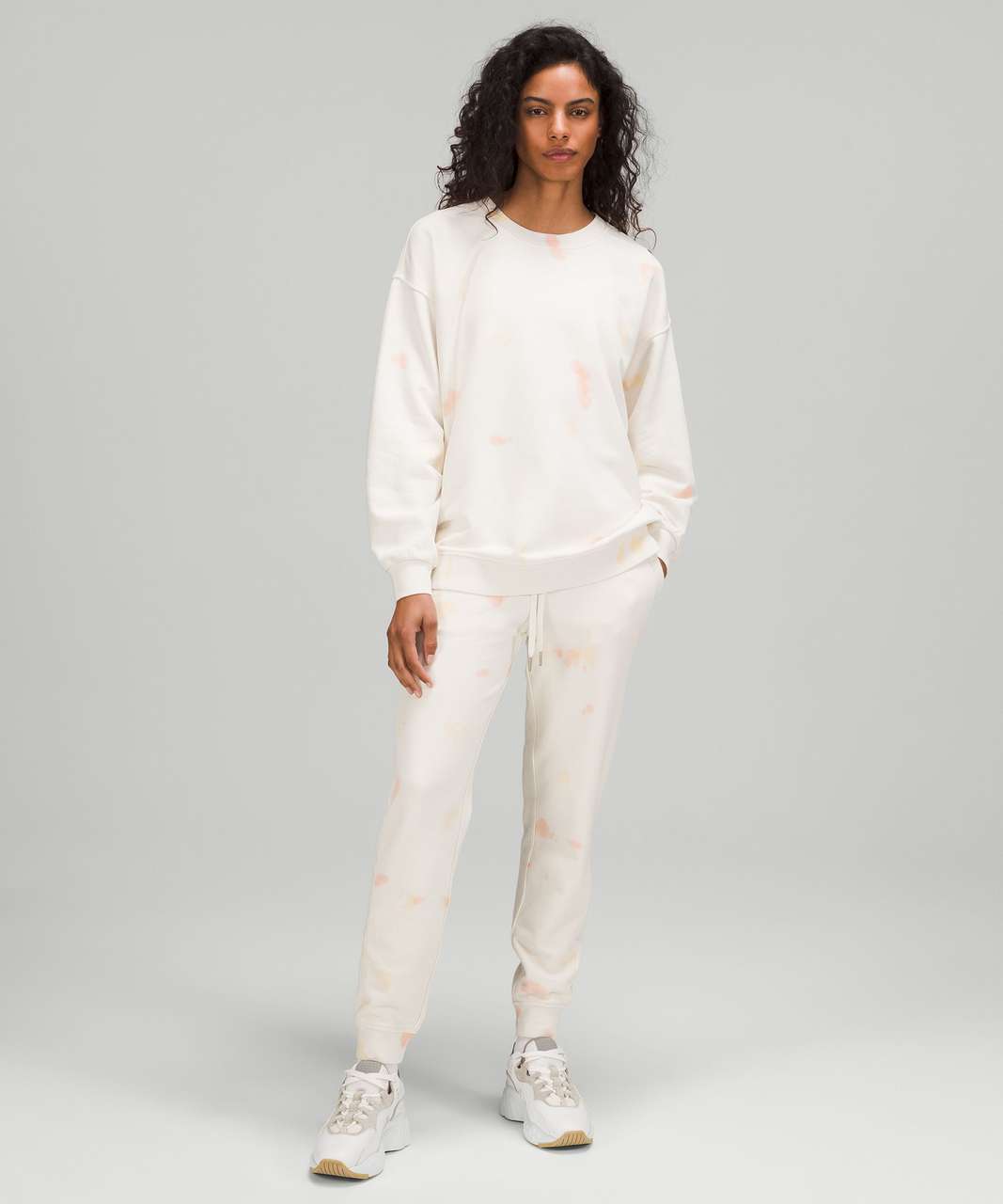 Lululemon Perfectly Oversized Crew - Echo Dye Antique White Lemon