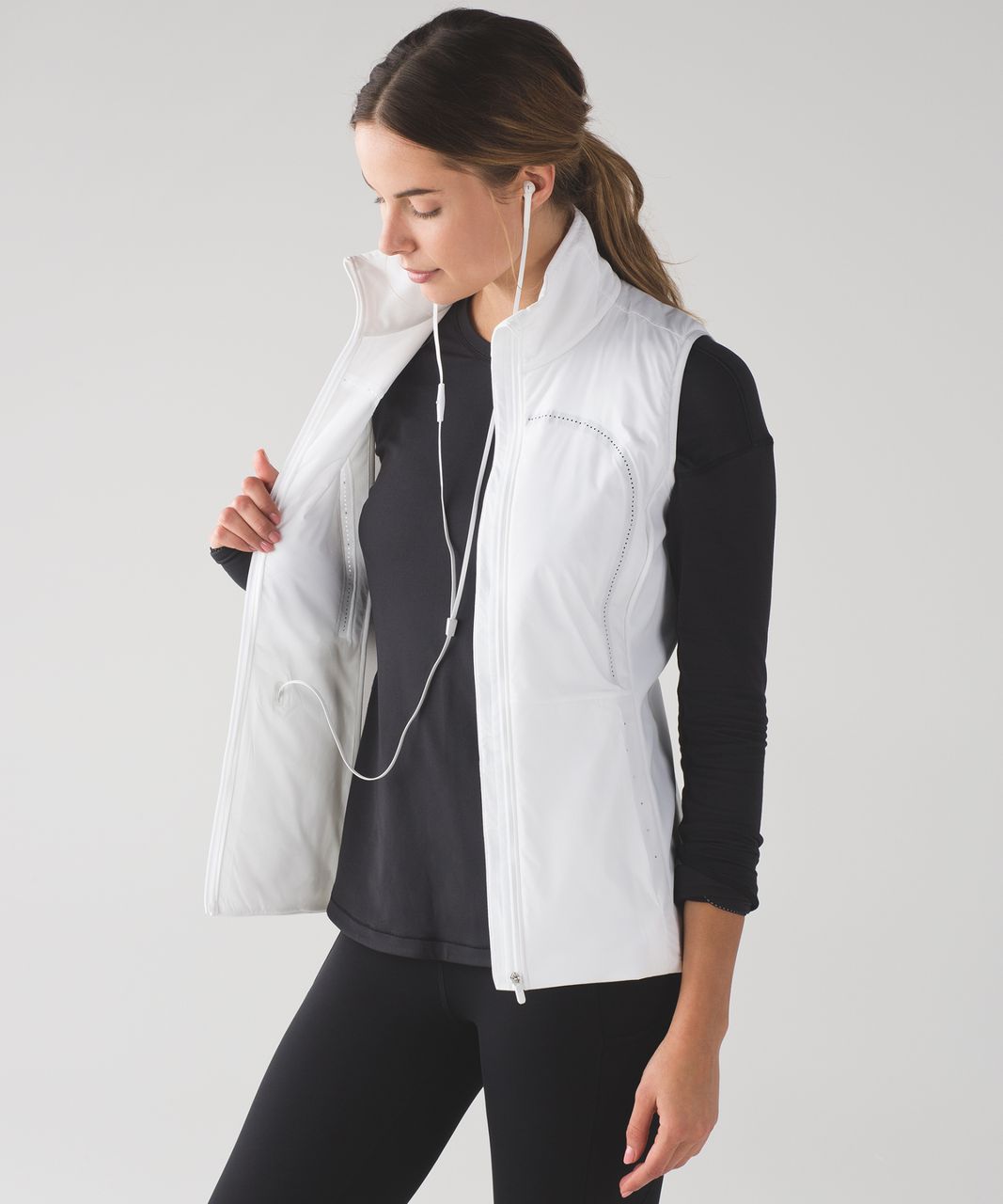 Lululemon Run For Cold Jacket - White - lulu fanatics