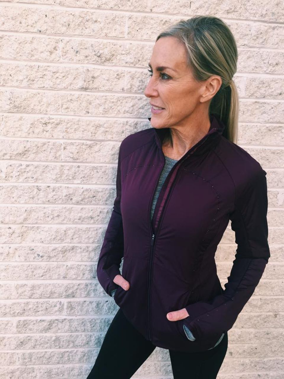 Lululemon Run For Cold Jacket - Plum