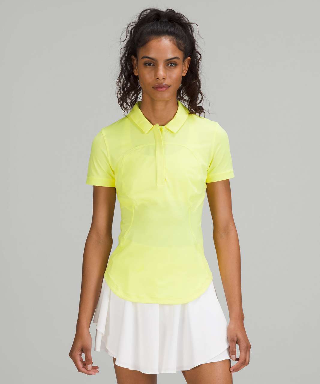 Lululemon Quick-Drying Short Sleeve Polo Shirt - Electric Lemon 