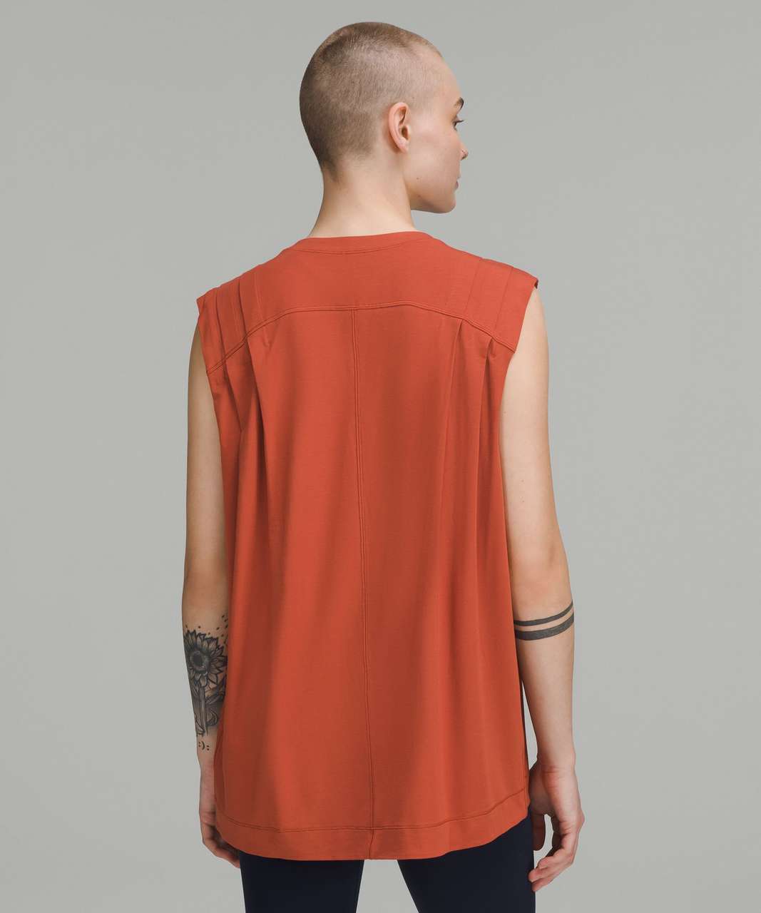 Lululemon Modal Pleated Shoulder Tank Top - Red Rock