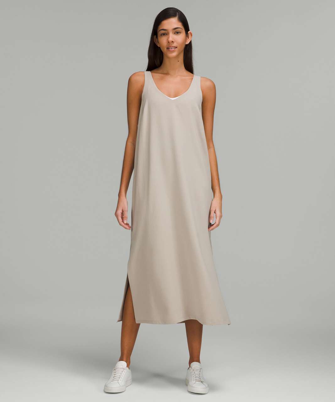 Lululemon V-Neck Midi Dress - Raw Linen