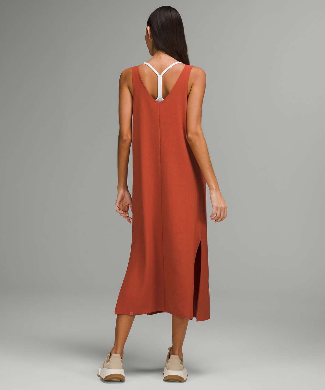 Lululemon V-Neck Midi Dress - Red Rock