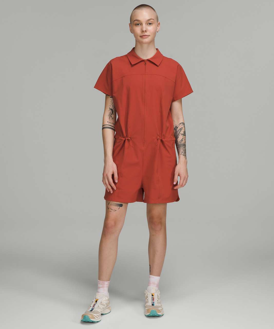 Lululemon Stretch Rib Pocketed Romper - Red Rock