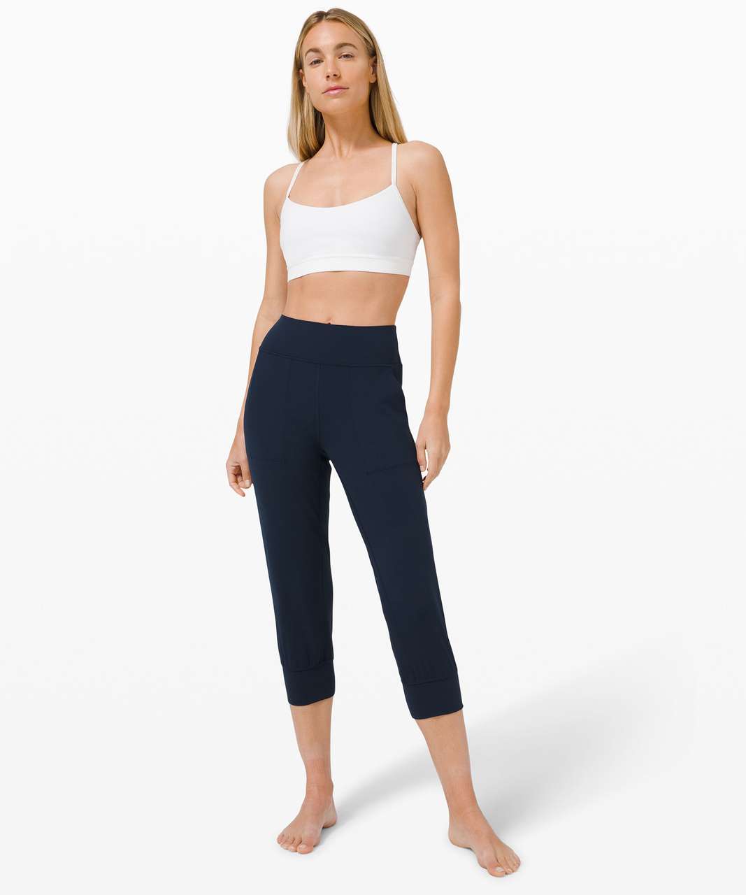 Horizon Cropped Yoga Sweatpants (Ink Navy)