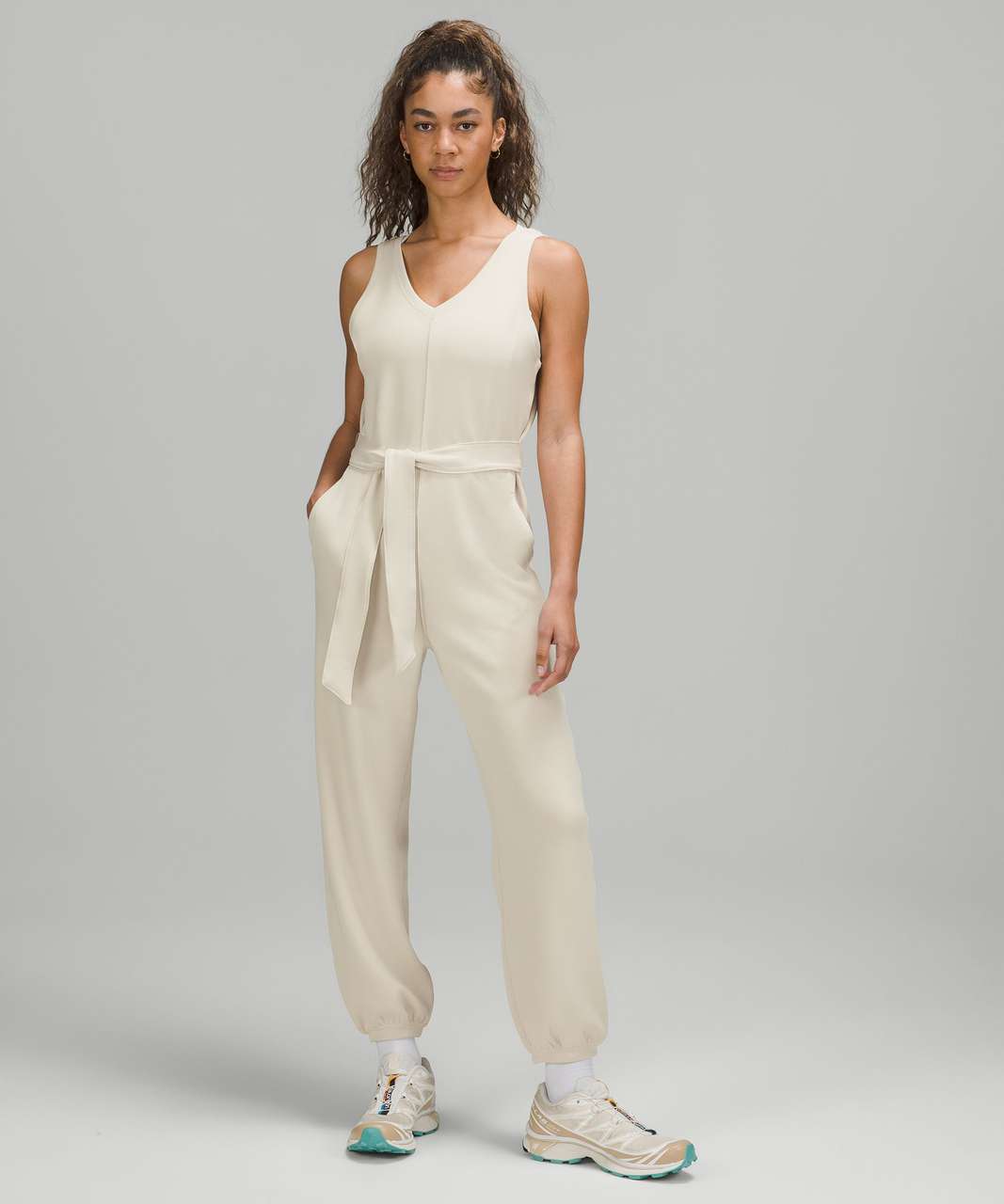 Lululemon Ease of it All V-Neck Jumpsuit - White Opal