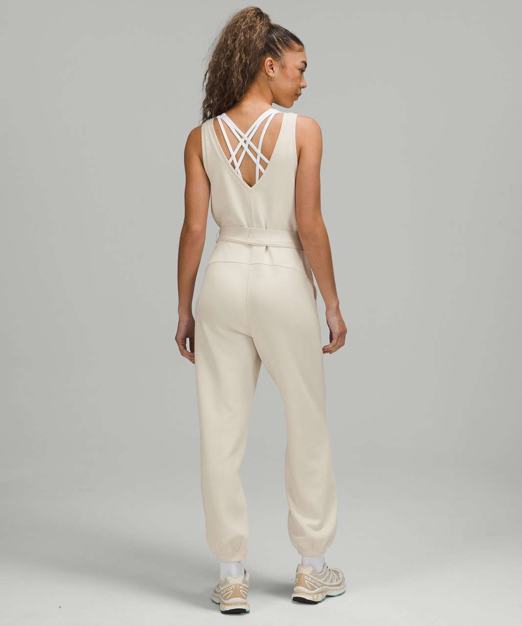 Lululemon Ease of it All V-Neck Jumpsuit - White Opal - lulu fanatics