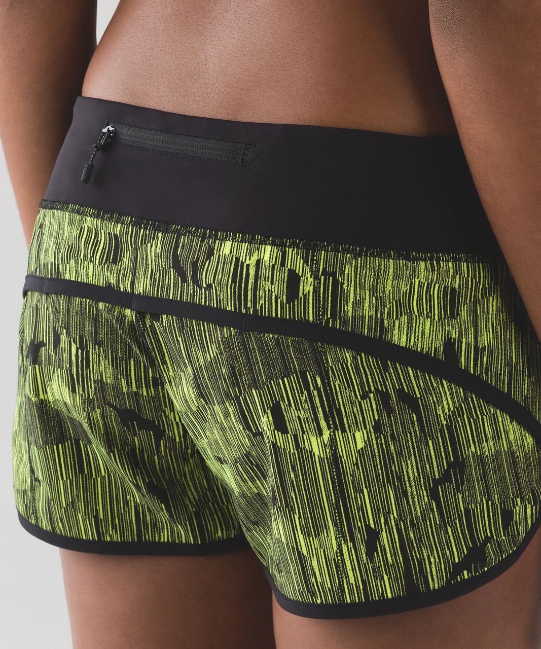 Lululemon Speed Short (2 1/2) - Down Pour Lime Light / Black - lulu  fanatics