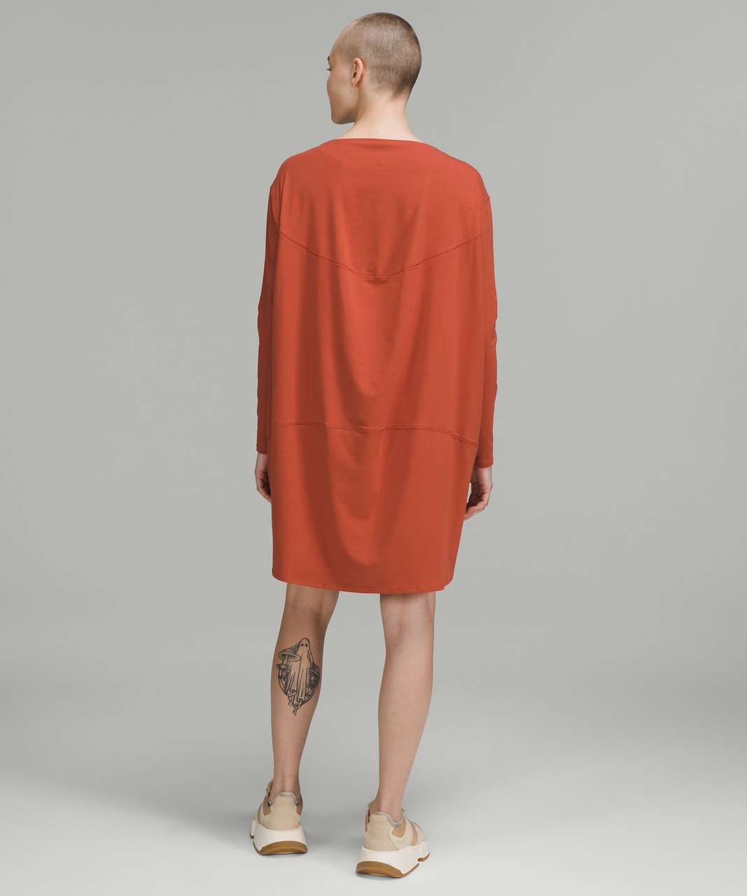 Lululemon Back in Action Long Sleeve Dress - Red Rock - lulu fanatics