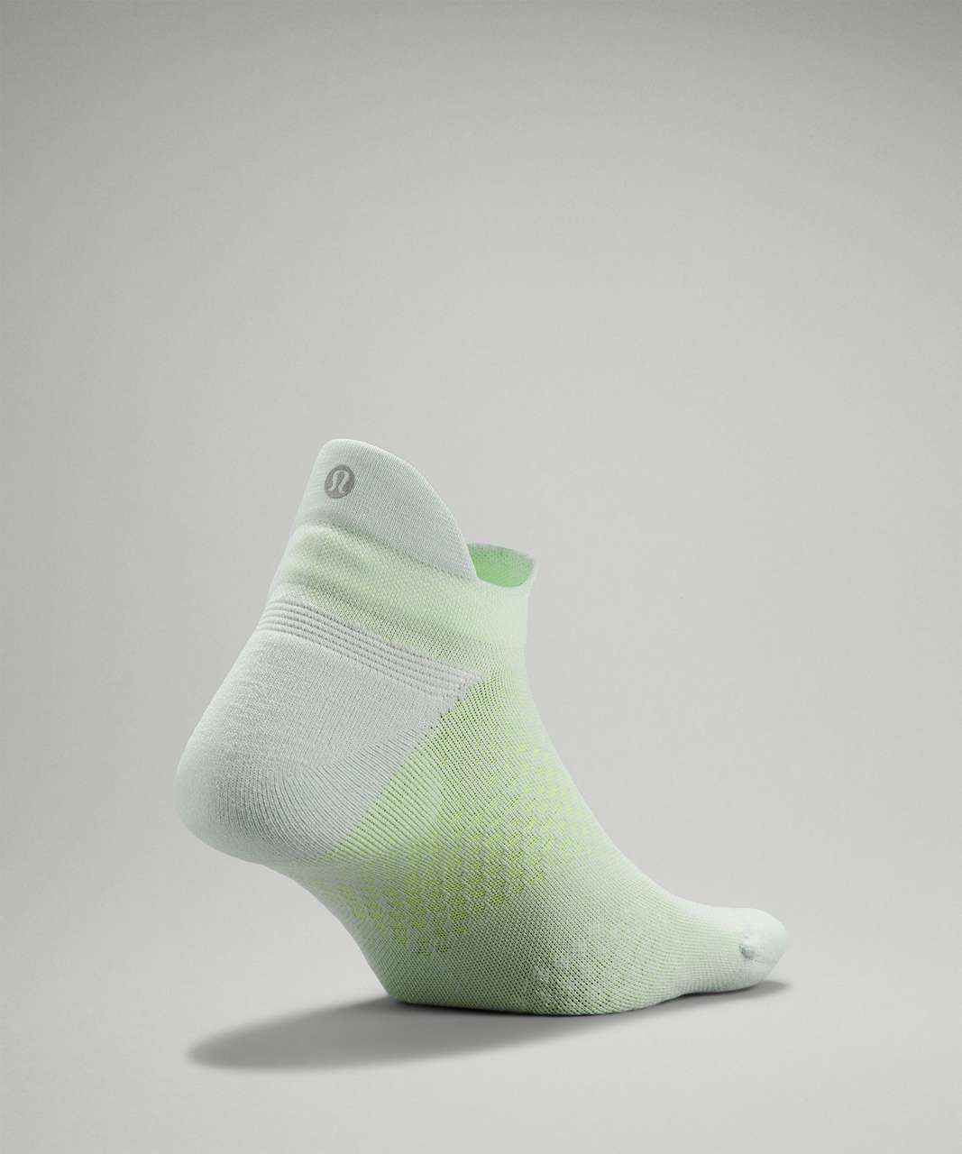 Lululemon MacroPillow Tab Running Sock *Medium Cushioning - Delicate Mint / Lemon Sorbet