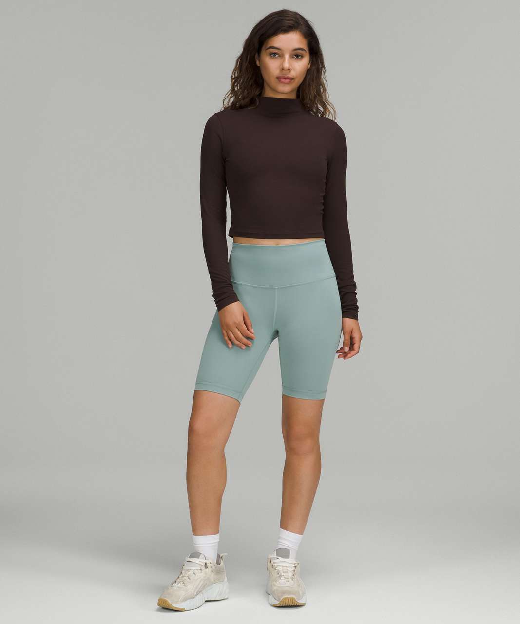 Lululemon All Aligned Mock Neck Long Sleeve *Nulu - French Press - lulu  fanatics