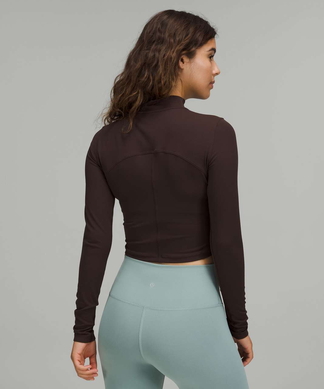 Lululemon All Aligned Mock Neck Long Sleeve Wee Are From Space Nimbus  Battleship - $45 - From Galore