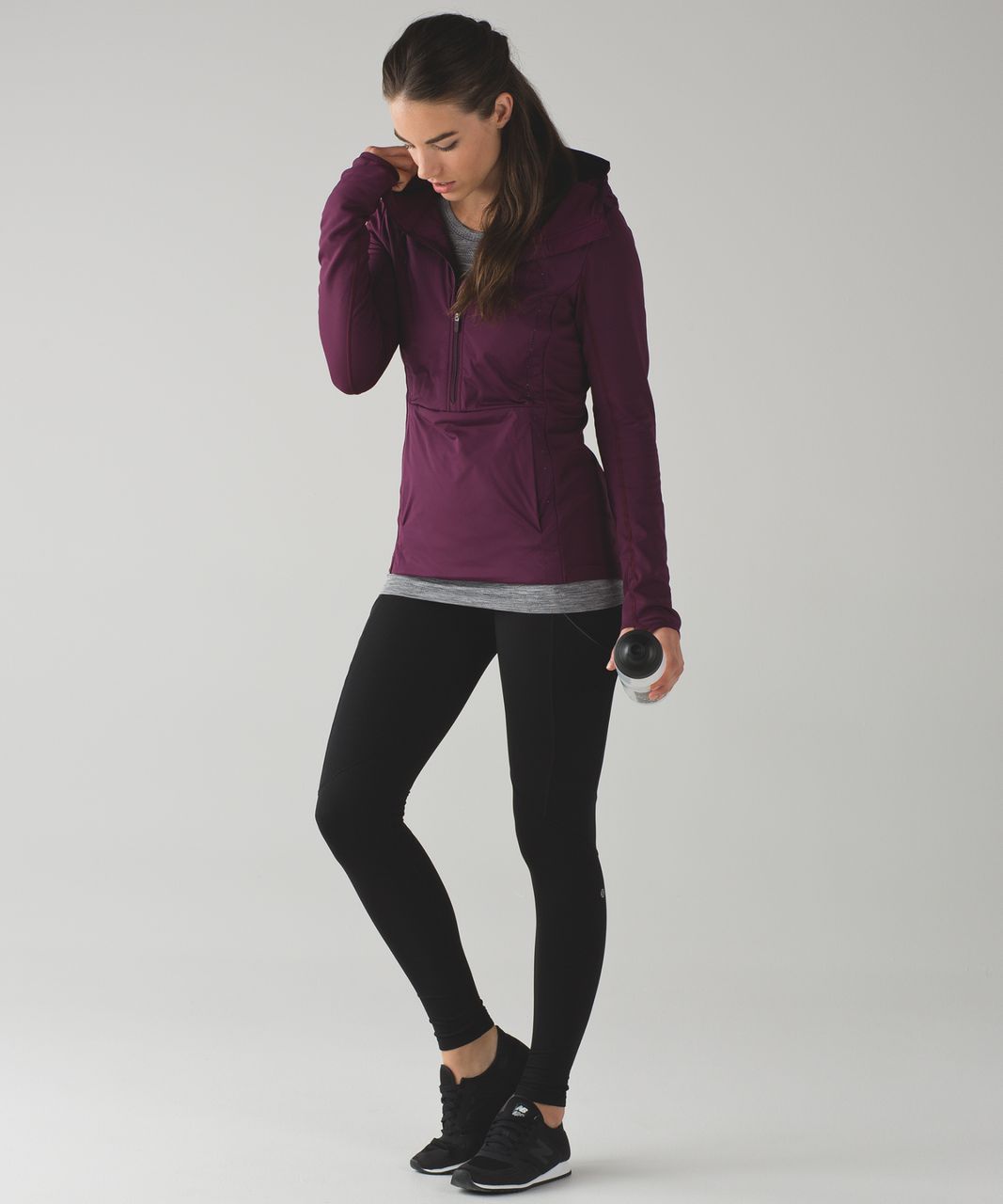 Lululemon Run For Cold Jacket - Plum - lulu fanatics