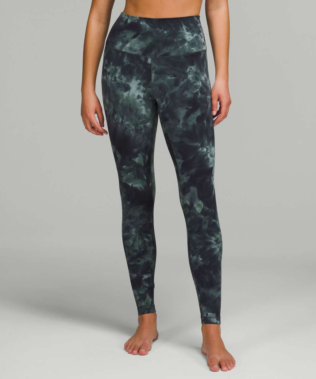 lululemon athletica, Pants & Jumpsuits, Lululemon Align High Rise Tights  28 Diamond Dye Graphite Grey Bronze Green Sz