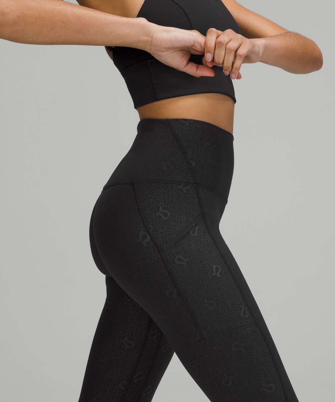 Lululemon Align Pant 28 High-Rise HR Diverge Emboss Black