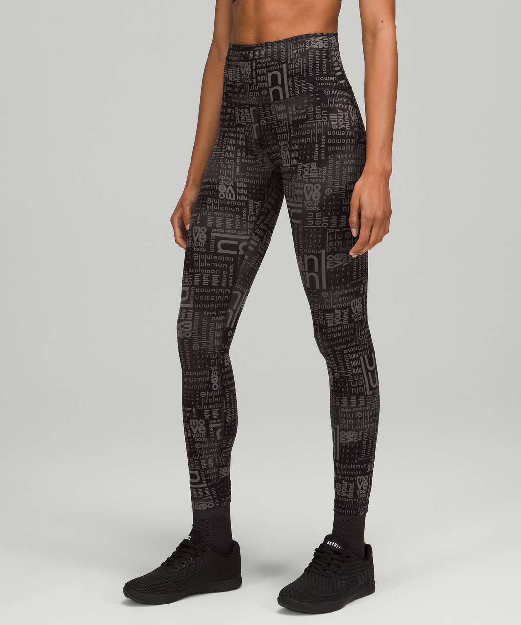 LULULEMON Wunder Train Hi-Rise Tight 25 (Black Camo, 8) at