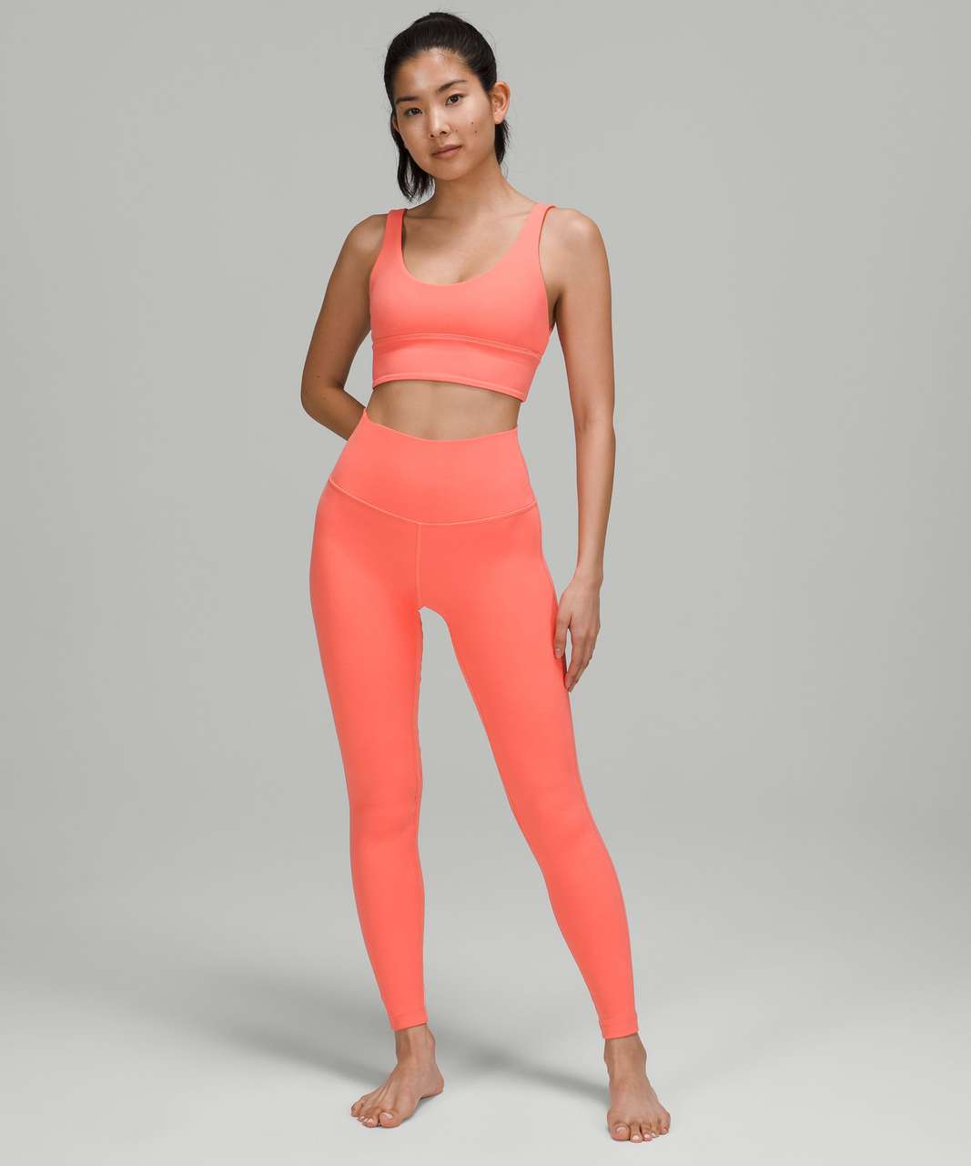 Lululemon raspberry cream waist length align tank Orange Size 0 - $42 (38%  Off Retail) - From mylie