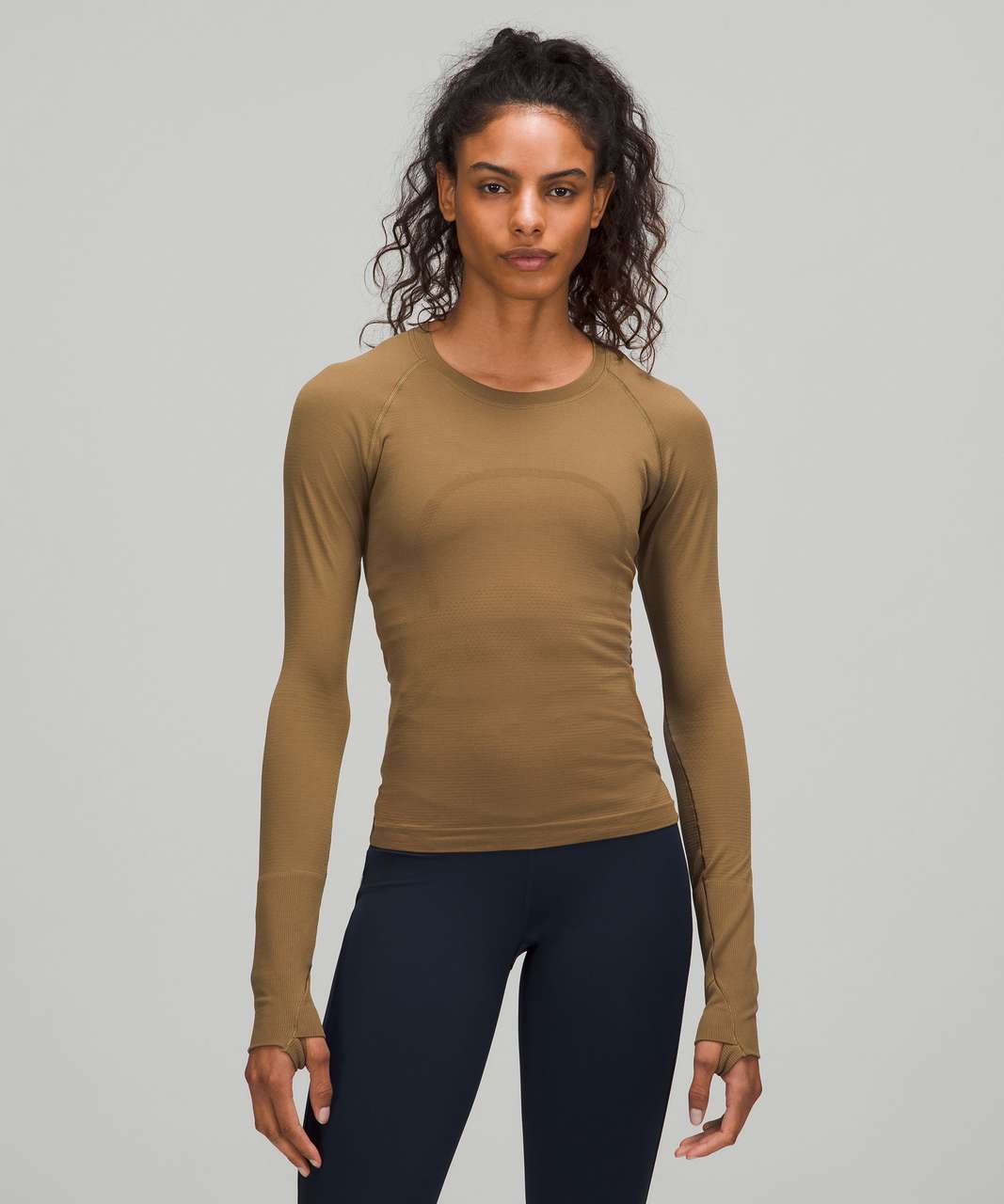 Lululemon Swiftly Tech Long Sleeve Shirt 2.0 *Race Length - Distorted Noise  Creamy Mint / Cedar Green - lulu fanatics