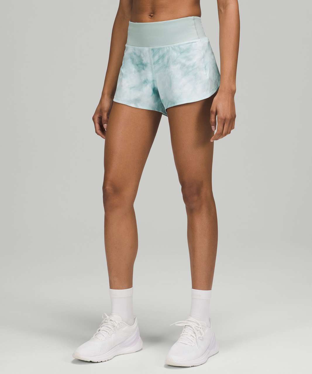 Lululemon 14 Speed Up Mid-Rise Lined Short 4 No Limits White Multi / White  - $48 - From Jenny