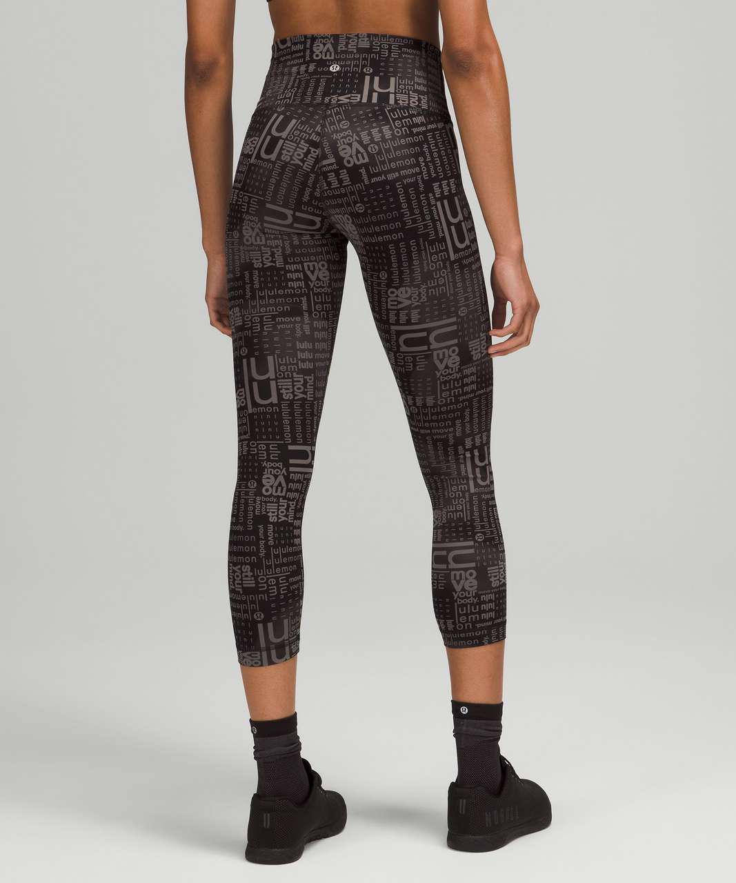 Lululemon Wunder Train High-Rise Crop 23 - Lululemon Ombre Black Multi -  lulu fanatics