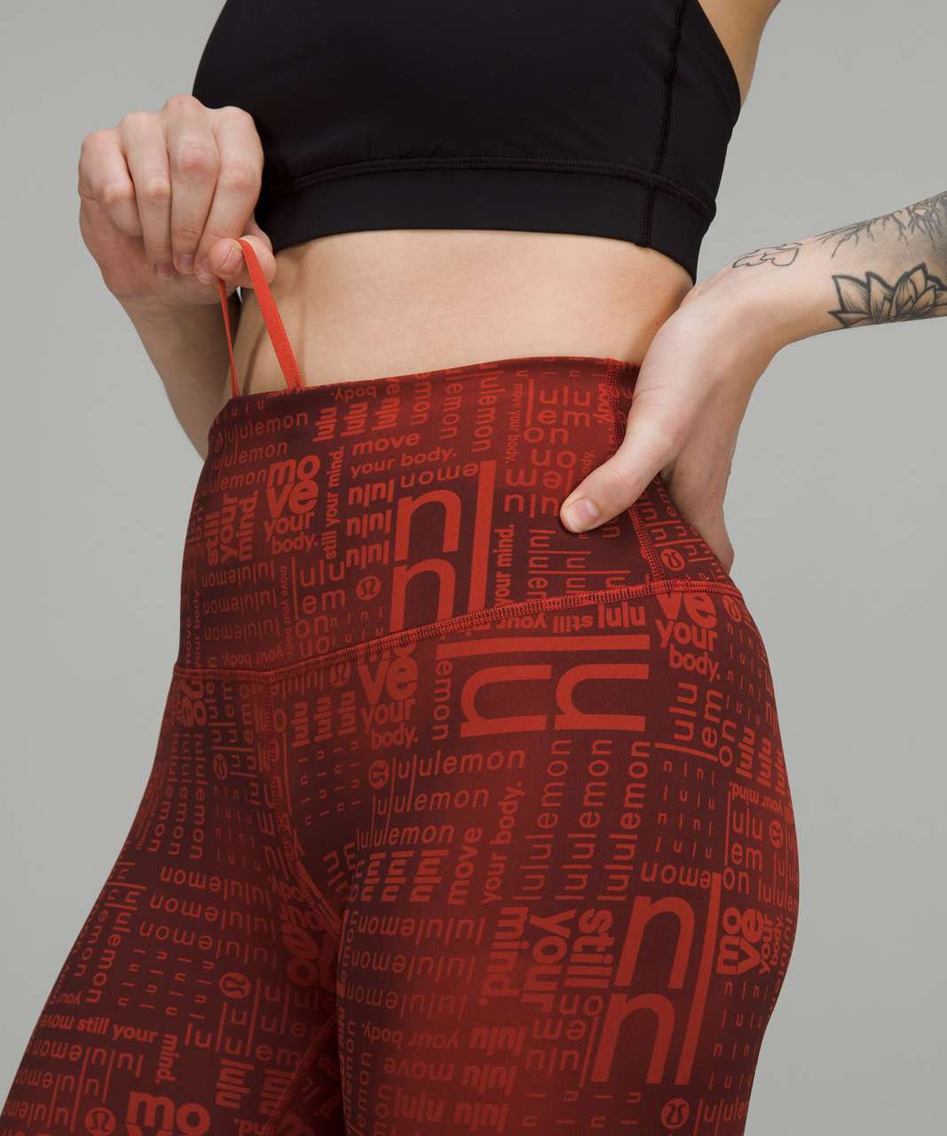 Lululemon Wunder Train High-Rise Crop 23" - Lululemon Ombre Red Multi