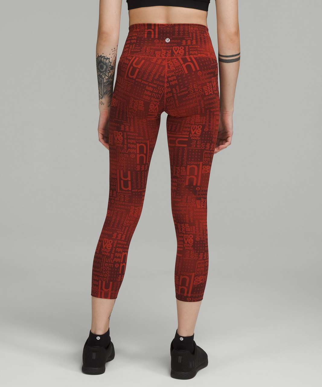 Lululemon Wunder Train High-Rise Crop 23 - Lululemon Ombre Red