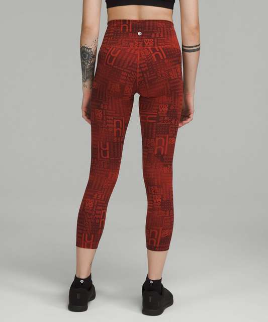 Lululemon Wunder Train High-Rise Crop 23 - Heritage 365 Camo Smoky Red  Night Sea Multi - lulu fanatics