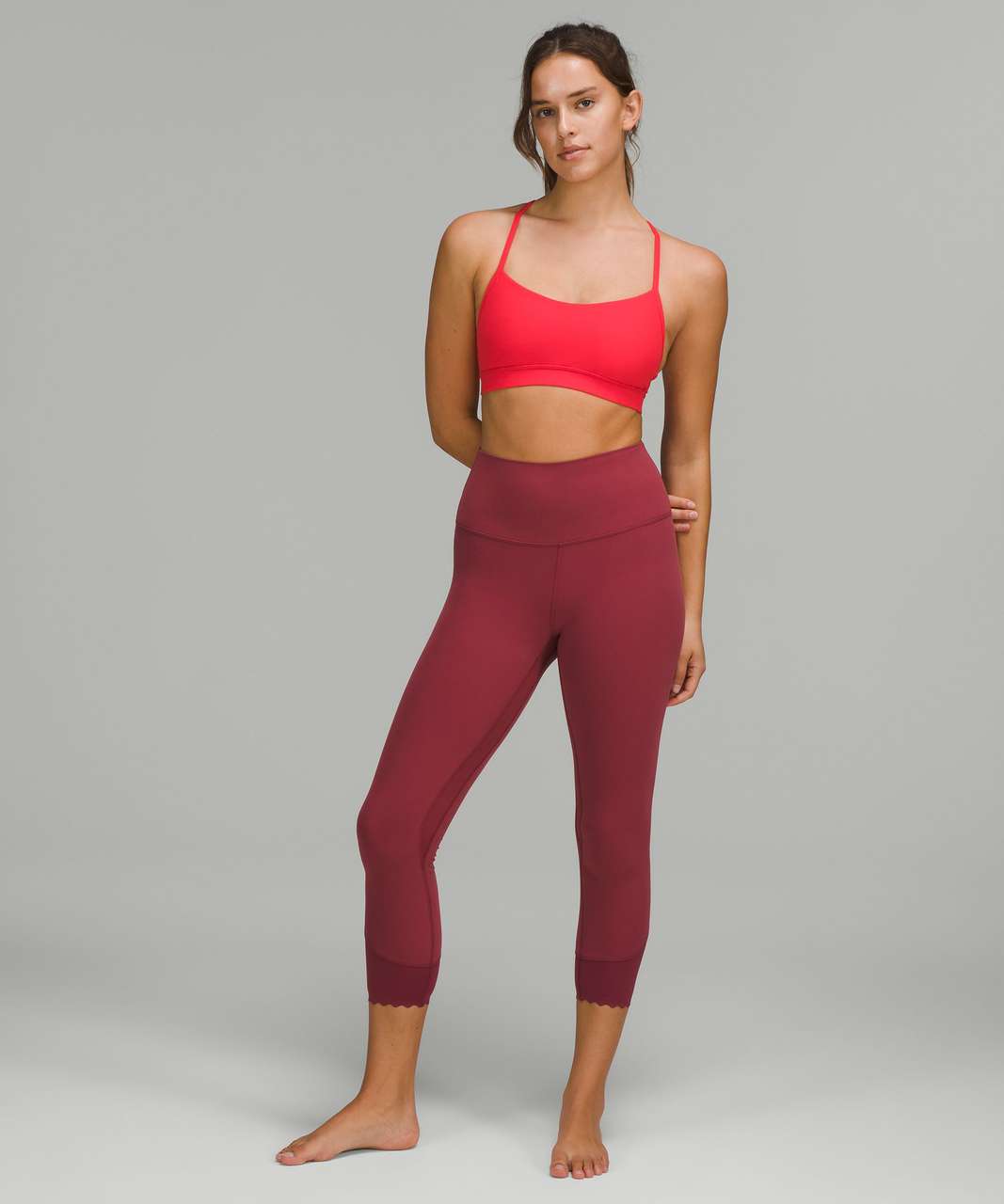 Lululemon Flow Y Nulu Bra *Light Support, A–C Cups - Strawberry