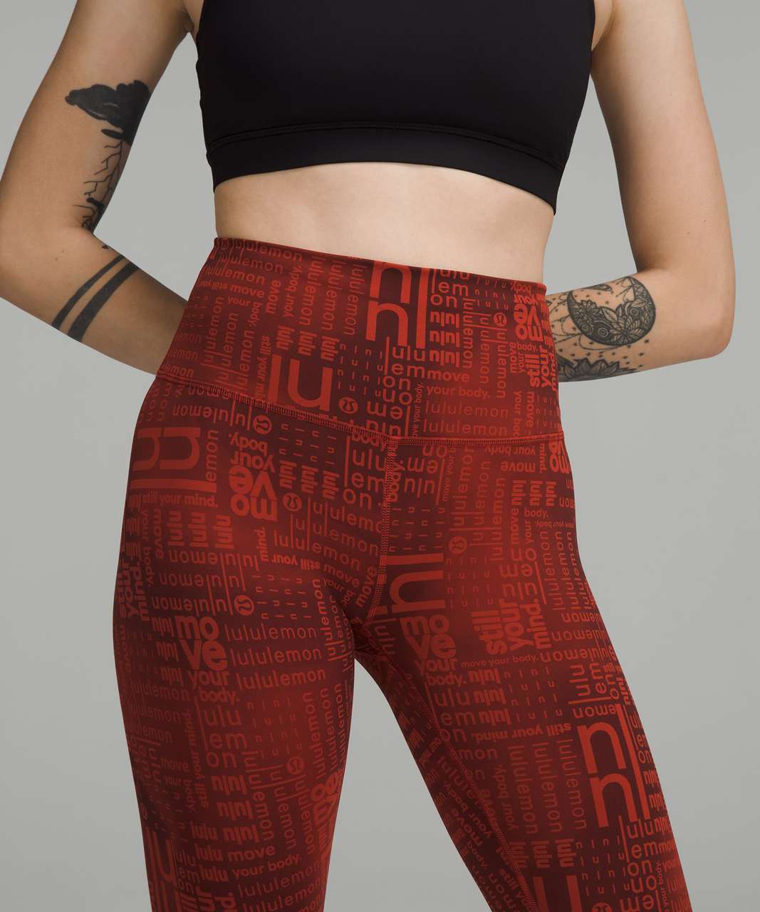 Lululemon Wunder Train High-Rise Tight 28 - Lululemon Ombre Red Multi - lulu  fanatics