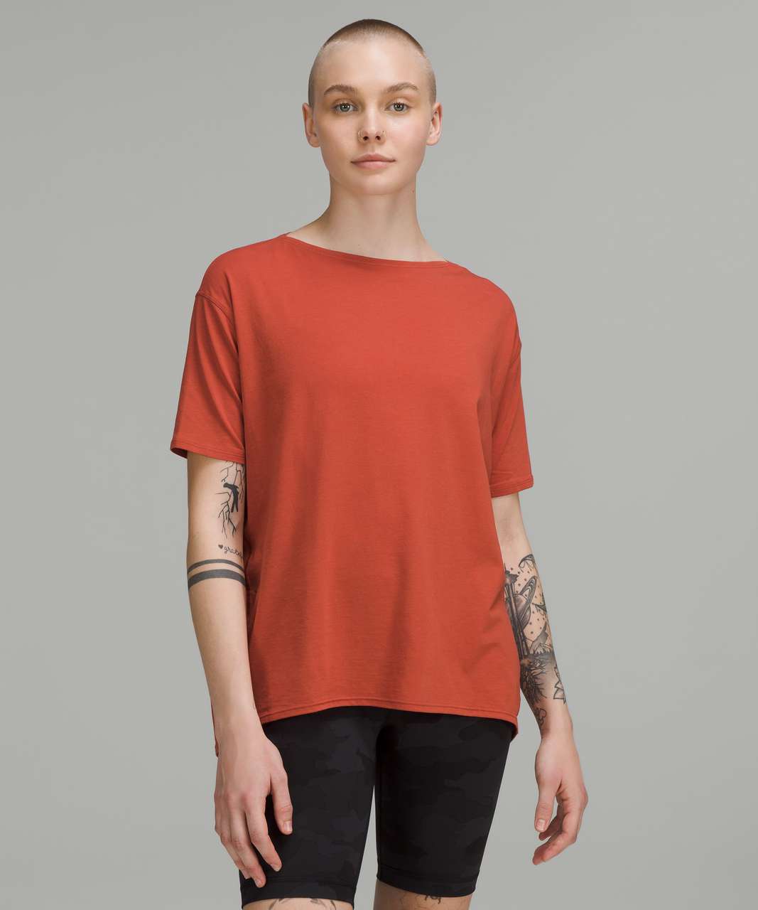 Lululemon Back in Action Short Sleeve Shirt - Red Rock