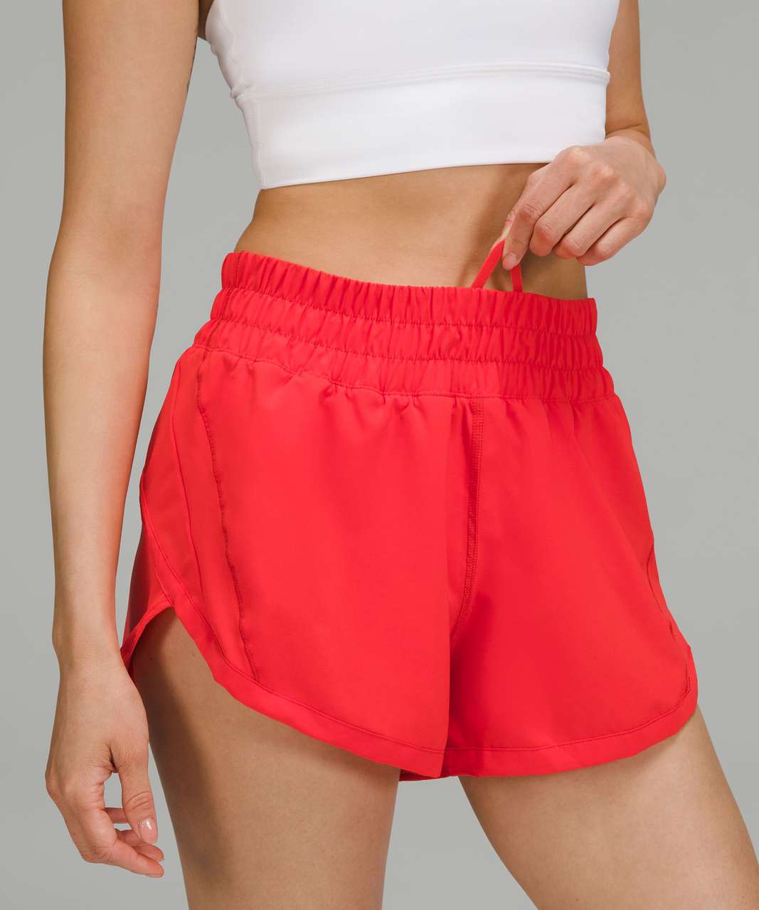 lululemon athletica, Shorts, Nwt Track That Lowrise Lined Short 4 Love Red  Size 8